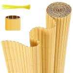 Monucep canisse en pvc polyvalente ? brise - vue pour balcon jardin et terrasse bambou 80 x 300cm