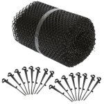 Monzana 2x grillage de protection gouttire 12m 32 clips fixation se dcoupe rsistant intempries protge ...