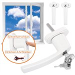 Monzana® 2x poignée de fenêtre blanche verrouillable à clés sécurité enfants poignée de sécurité pour ... Monzana® 2x poignée de fenêtre blanche verrouillable à clés sécurité enfants poignée de sécurité pour ...