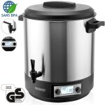 Monzana distributeur de boissons chaudes 28l strilisateur de bocaux lectrique en inox avec cran lcd ...