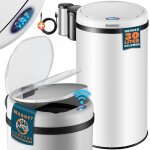 Monzana poubelle automatique acier inoxydable 30l capteur mouvement impermable affichage led cble ...
