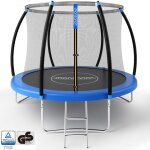 Monzana trampoline 244 cm set complet avec filet de scurit intrieur chelle couverture de bord tapis ...