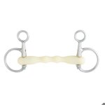 Mors baucher pour cheval droit soyo happy mouth mullen - blanc - 115 mm