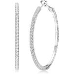 Moretto boucles doreilles croles en argent pour femmes boucles doreilles croles grand cercle en cristal ...