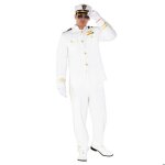 Morph costume capitaine croisi�re uniforme blanc marin th�me bateau halloween l