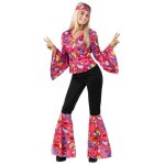 Morph costume disco annes 70 femme tenue hippie dguisement vtements soire annes 60 robe rtro adulte ...