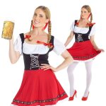 Morph costume oktoberfest femme robe dirndl bavaroise dguisement serveuse bire tenue traditionnelle ...