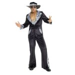 Morph costume pimp noir homme dguisement annes 70 tenue vegas costume halloween xl