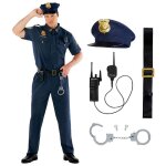 Morph costume policier homme dguisement officier tenue de flic uniforme policier 3xl