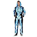 Morph costume squelette lectrique combinaison halloween homme dguisement squelette adulte l