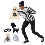 Morph costume voleur de banque homme déguisement policier et voleur avec accessoires adulte m Morph costume voleur de banque homme déguisement policier et voleur avec accessoires adulte m