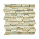 Mosaque - albedo pierre - travertin - 3 couleurs vieillies - rsistante - style naturel