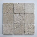 Mosaque en travertin vieilli ivoire - plaque carrelage en pierre naturelle al - 1240 305x305 cm