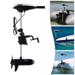 Moteur hors - bord �lectrique - moteur de bateau �lectrique avec arbre r�tractable - 65lbs / 295 kg deau ...
