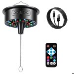 Moteur � boule disco avec t�l�commande et lumi�res disco - 30 led rvb lumineuses pour dj f�te maison ...
