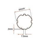 Moteur volet filaire avosdim - diam. 45mm - 20 n. m - avec adaptation axe zf64 - arrivage