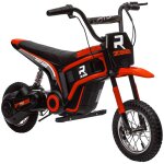 Moto cross lectrique enfant - moto lectrique enfants - homcom - moteur 350 w batterie 12v 8 - 16 km ...
