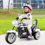 Moto lectrique 6v pour enfants 3 + costway scooter avec 3 roues effet sonore et lumineux 3km / h max ...