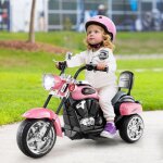 Moto �lectrique 6v pour enfants 3 + costway scooter avec 3 roues effet sonore et lumineux 3km / h max ...