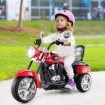 Moto �lectrique 6v pour enfants 3 + costway scooter avec 3 roues effet sonore et lumineux 3km / h max ...