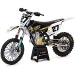 Moto miniature - new - ray - fc450 - �chelle 1:12 - couleur noire - r�plique d�taill�e