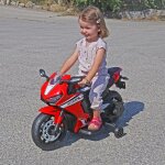 Moto - scooter turbo challenge vhicule lectrique pour enfant moto honda cbr1000rr noir et rouge