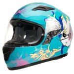 Motoblouz orion donny enfant casque de moto intgral homologu ece 22. 06 pinlock inclus blue / yellow ...