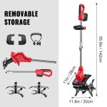 Motoculteur �lectrique 550w 21v tondeuse � gazon multifonctionnelle 2 en 1 350 tr / min profondeur de ...