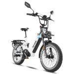 Motocyclette lectrique cyrusher moteur 750w batterie 52v 17ah autonomie 80km 28 mph capteur de cadence ...