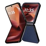 Pour motorola razr 60 ultra housse t�l�phone flip en pu cuir housse de protection en cuir business antichoc ...