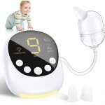 Mouche bébé Électrique avec 9 niveaux daspiration et 2 silicone doux nettoyeur automatique de nez avec ... Mouche bébé Électrique avec 9 niveaux daspiration et 2 silicone doux nettoyeur automatique de nez avec ...