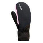 Moufles de ski noir / rose femme cairn elena in powder pink