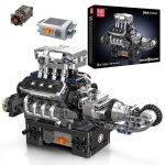 Mould king 10206 technologie voiture bloc lectrique mcl roadster moteur v8 modle assembl voiture pices ...