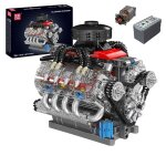 Mould king lsx454 v8 engine building block 487 pi�ces plastique abs �cologique emballage dorigine
