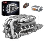 Mould king v8 turbo engine building kit 2899 pi�ces certifi� ce emballage dorigine
