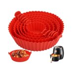 Moule pour air fryer6 pcs silicone air fryer mouldpanier rutilisable air fryerpanier silicone air fryer ...