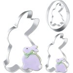 Moules � biscuits - winwild - p�ques - acier inoxydable - 4 pi�ces - s�curis�s pour enfants