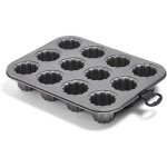 Moule � cannel�s en acier carbone - debsy - 12 cavit�s - antiadh�sif - gris - 20x26x6 cm - 230�c max ...