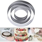 Moule cercle � gateauacier inoxydable cercle � p�tisserie rond en inox cookie cutter cadre moulefondant ...
