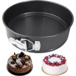Moule � charni�re - 20 cm - acier - rev�tement antiadh�sif - sans pfas - noir - rev�tement antiadh�sif ...