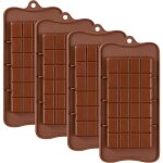 Moule à chocolat en silicone réutilisable tablette 4 pièces Moule à chocolat en silicone réutilisable tablette 4 pièces
