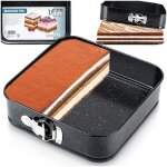 Moule � g�teau carr� - orion - granit - 24x24x6. 8 cm - antiadh�sif - haute r�sistance chaleur