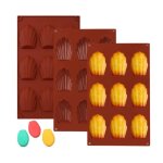 Moules  madeleine en silicone - marque - 9 cavits - antiadhsif - rsistant  la temprature