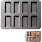 Moule mini cake moule financier metal 8 troue plaque � mini financiers - 25. 5 x 20 cm - rev�tement antiadh�si ...