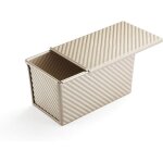 Moule � pain - cuneary - long avec couvercle ondul� - aluminium - antiadh�sif - lave - vaisselle