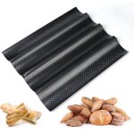 Moule � pain - gigicial - 4 baguettes - acier au carbone - antiadh�sif - 38 x 32 cm