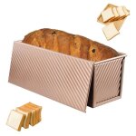 Moule pain de mie avec couvercle - 1 pi�ce 1000g p�te acier carbone antiadh�sif trous ventilation - convient ...