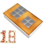 Moule  ptisserie - non spcifi - chiffres grands - aluminium - 295x170x55mm - 12 petits cadres