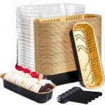 Moules � p�tisserie - mini moules � cake - 50 petits moules � pain et � g�teaux avec couvercles et cuill�res ...