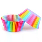Moule � p�tisserie - okumggyj - lot de 100 caissettes color�es - papier - 68 cm x 5 cm x 32 cm